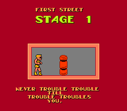 Bad Street Brawler screenshot 4 for NES